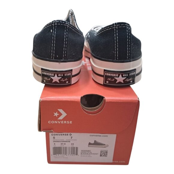 New Converse Chuck 70 Low Top Sneakers - Unisex - Color: Black - Size: M 5/ W 7 - Picture 6 of 14